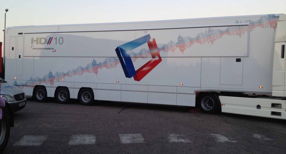 Stagetruck HD TV Studio Transport to Russia