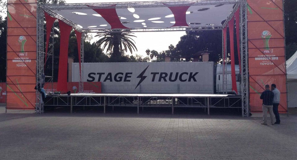 Stagetruck concert transportation in Morocco